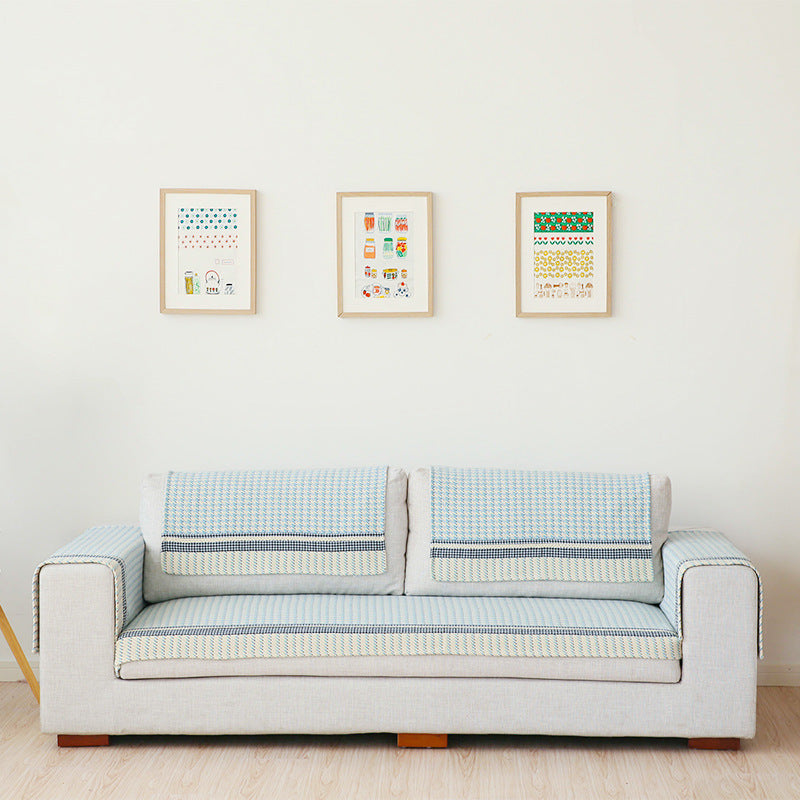 Sofa cushion set for 3-seater with non-slip underside and decorative stitching Kalsten