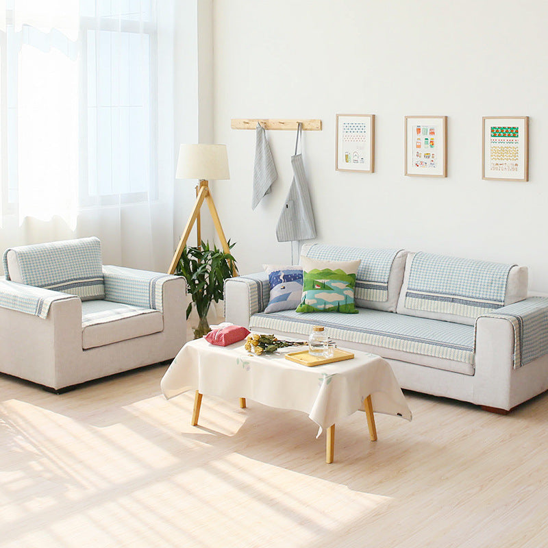 Sofa cushion set for 3-seater with non-slip underside and decorative stitching Kalsten