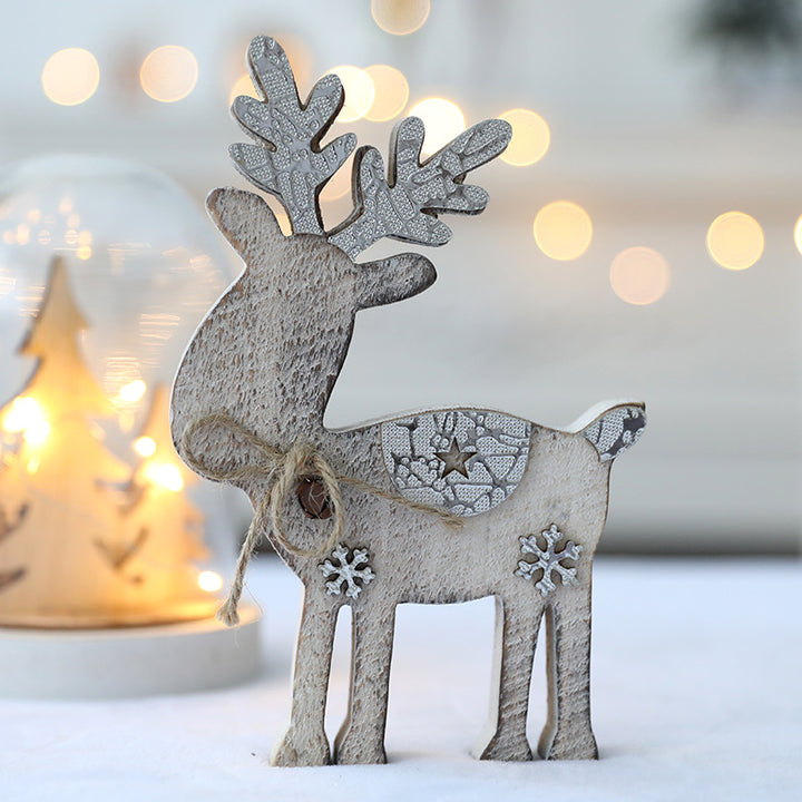 Decorative Wooden Reindeer Figurine