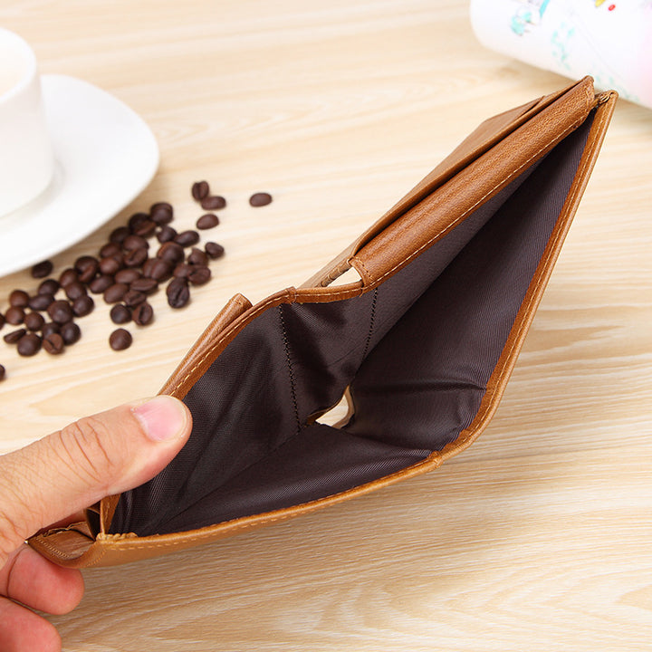 RFID-Blocking Leather Bi-Fold Wallet