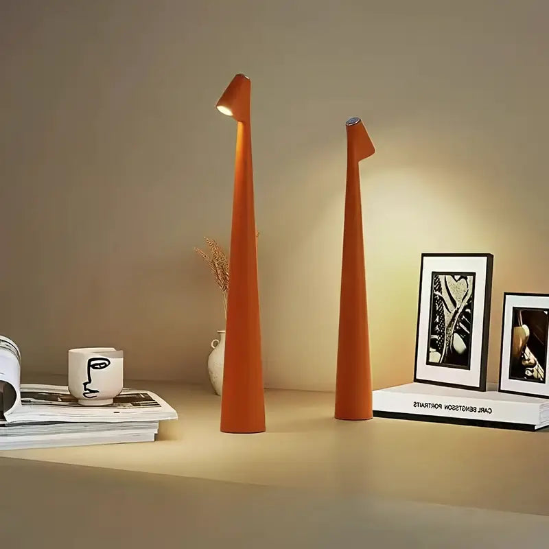 Table Lamp Modern Red Metal LED Light | Noxord