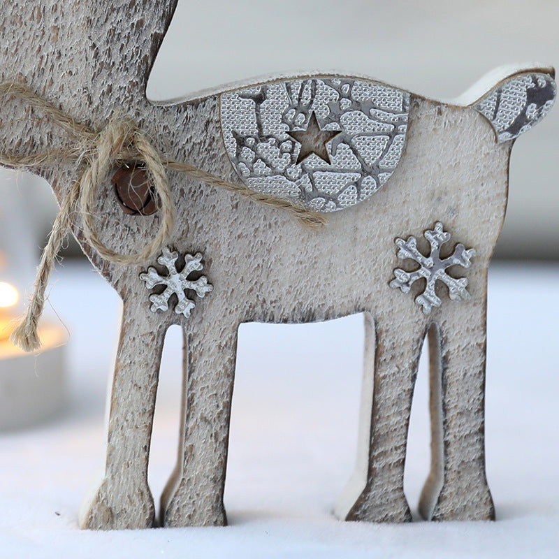 Decorative Wooden Reindeer Figurine