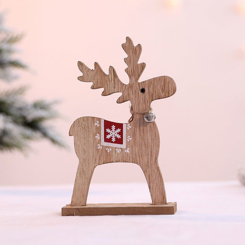 Wooden Christmas Reindeer Figurine