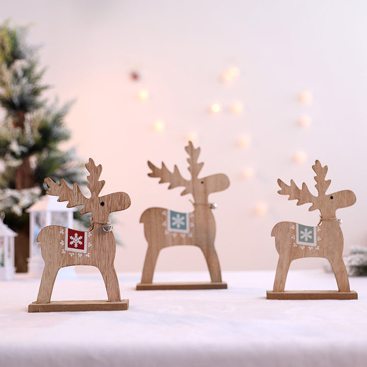 Wooden Christmas Reindeer Figurine