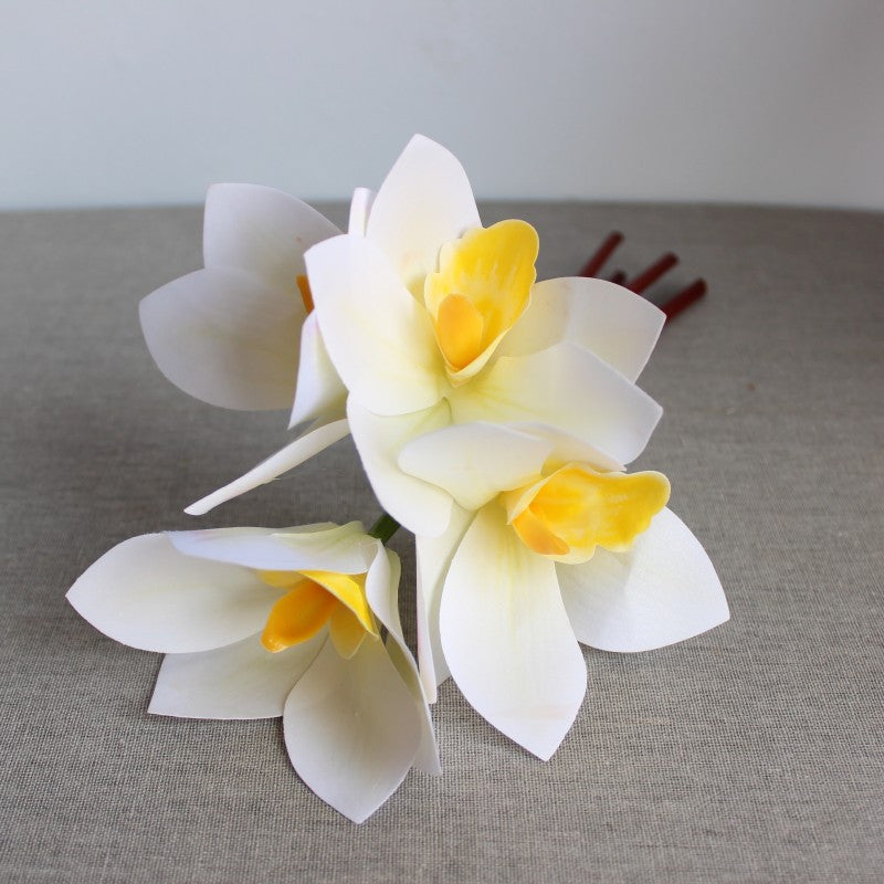 Realistic Orchid Flower Bouquet