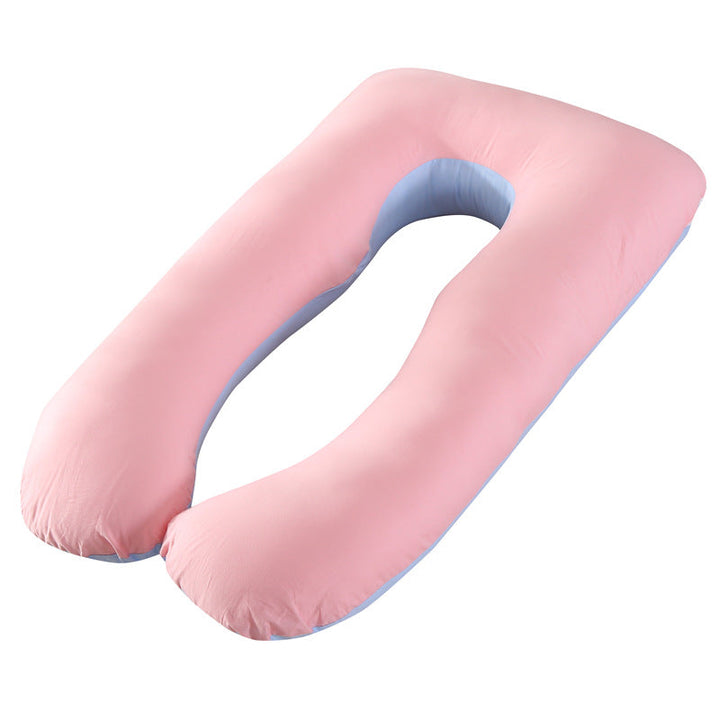 full-body U-shaped pregnancy support pillow with ergonomic lumbar and hip contour and removable breathable cover Kalsten
