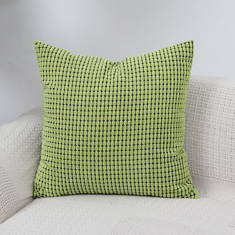 Textured Waffle-Weave Cotton Lumbar and Square Pillow Covers Set