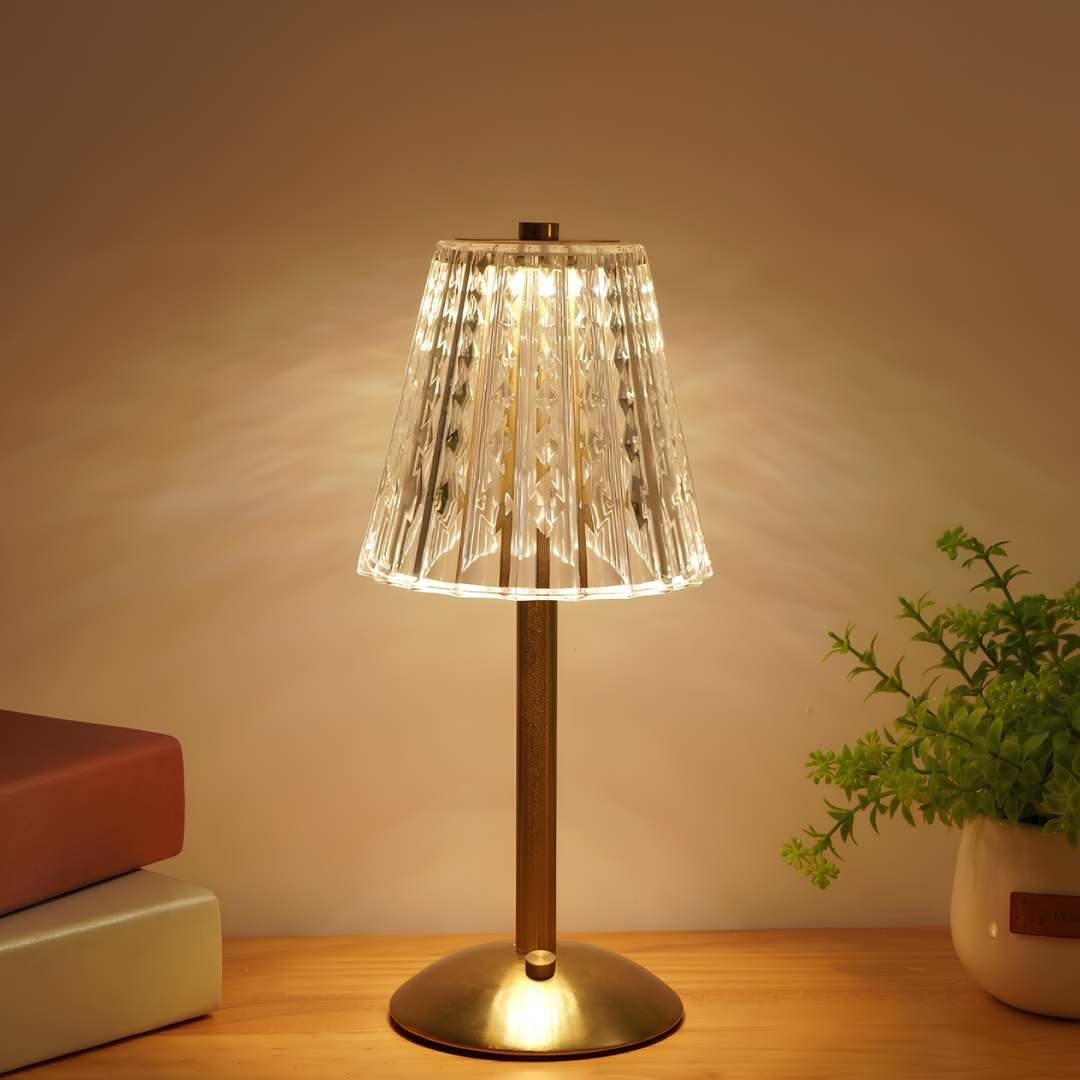 Golden Crystal Table Lamp | Kalsten