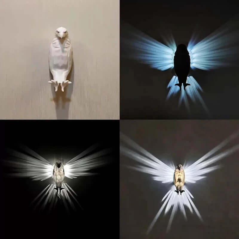 Modern Creative Bird Wall Lamp Owl Eagle Shape Projector Atmosphere Sconce Light 3D Print Body Animal Lighting Lustre Home Decor | Kalsten