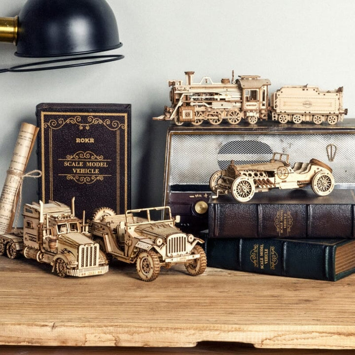 Kalsten | Super Wooden Mechanical Model Puzzle Set