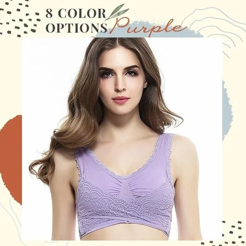 Kalsten | Front Cross-Side Buckle Lace Bra