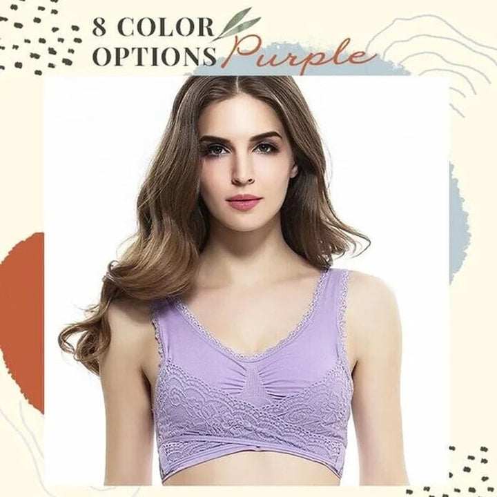 Kalsten | Front Cross-Side Buckle Lace Bra