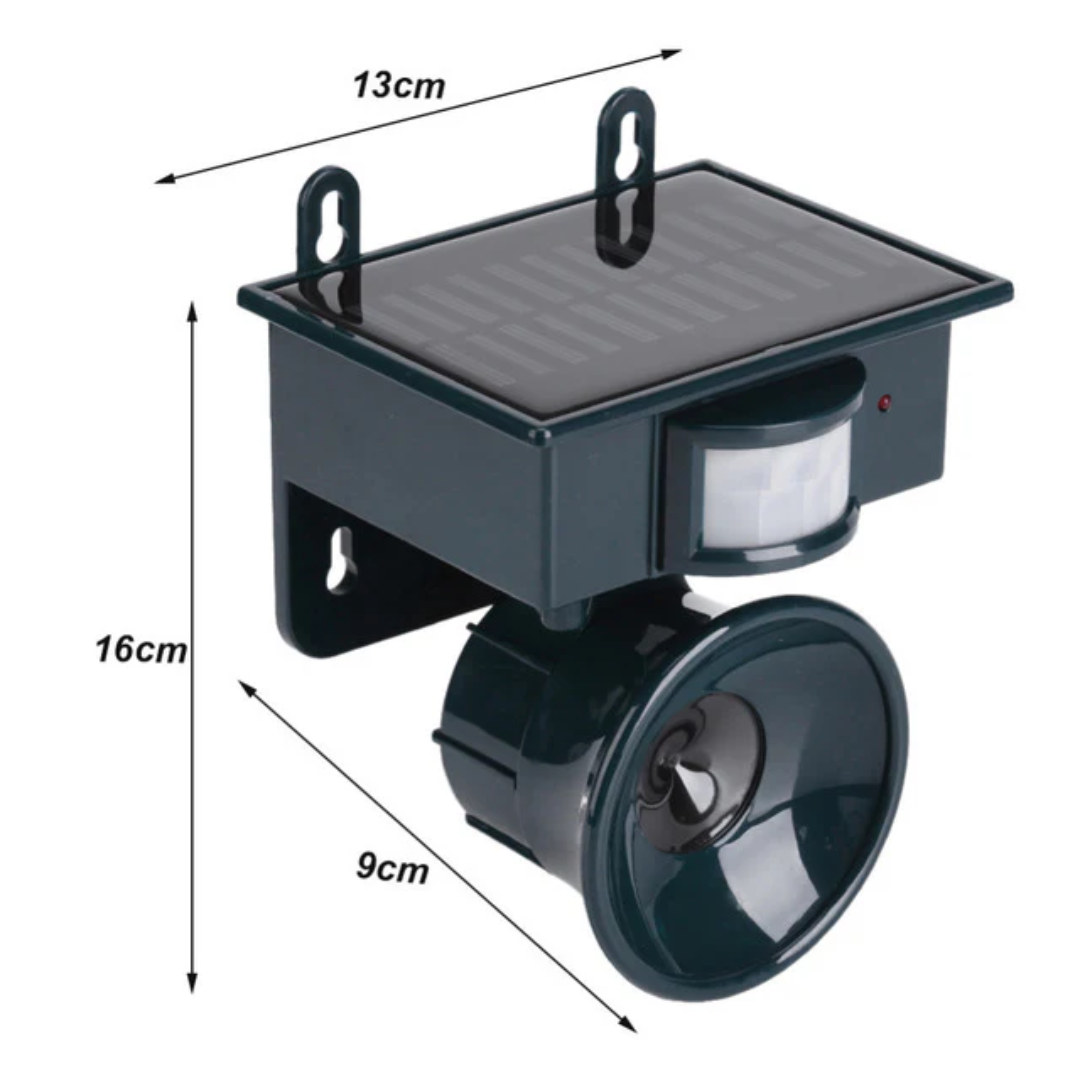 Kalsten | TerraGuard – Weatherproof Solar Bird Repeller with PIR Motion Sensor & Natural Sound Deterrent
