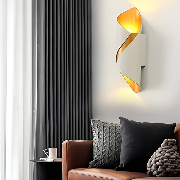 Modern Black Aluminum Outdoor Wall Lamp Kalsten