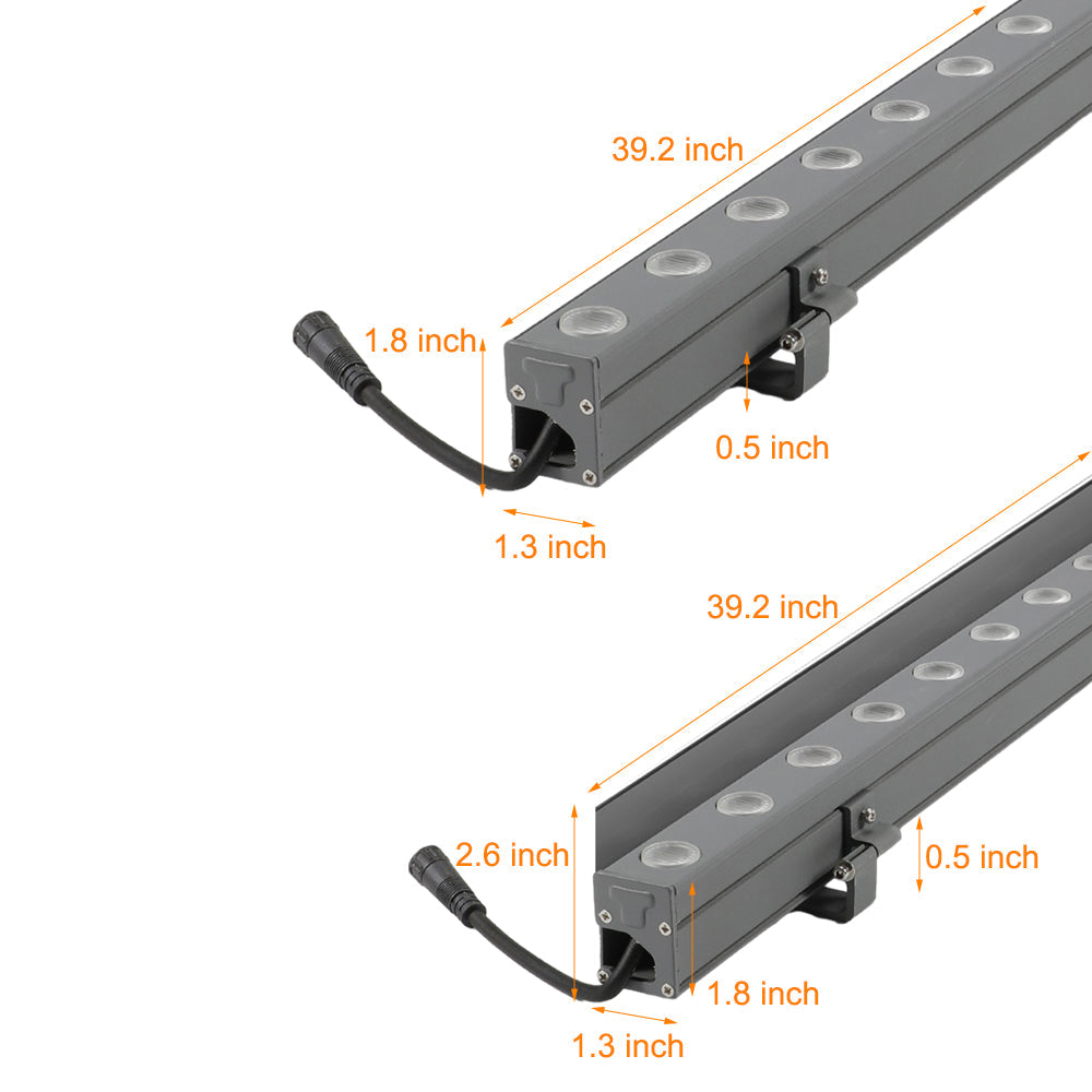 Aluminum Linear LED Outdoor Wall Washer Lights with Rotatable Bracket Architectural Lighting | Kalsten
