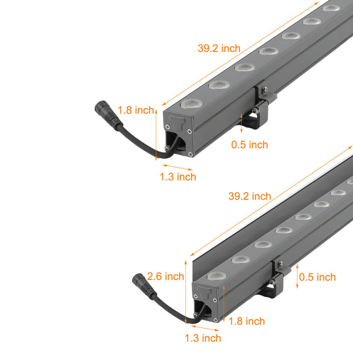 Aluminum Linear LED Outdoor Wall Washer Lights with Rotatable Bracket Architectural Lighting | Kalsten