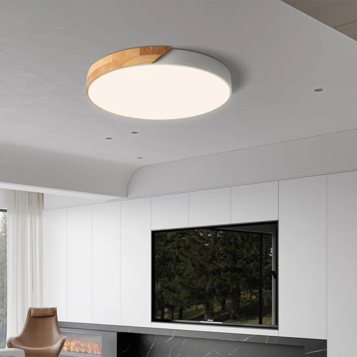Wood LED Ceiling Lamp – Energy Efficient
