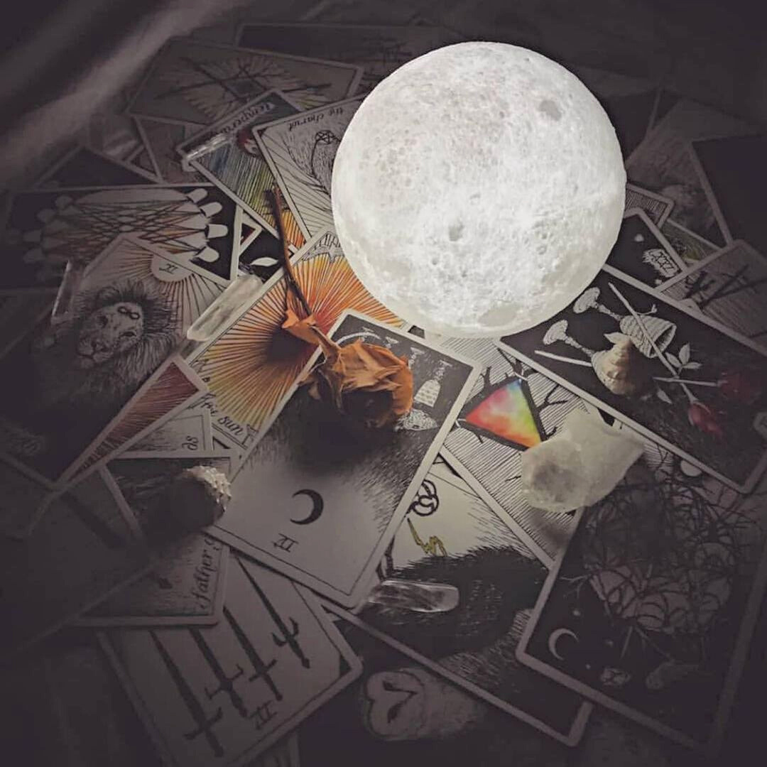 Magical Moon Lamp - with Wireless Touch Control and Wooden Stand Kalsten