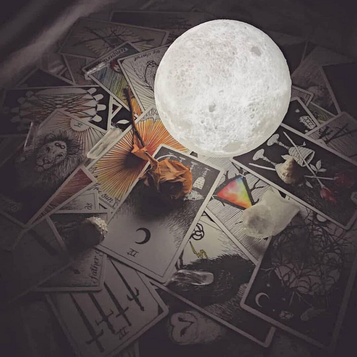 Magical Moon Lamp - with Wireless Touch Control and Wooden Stand Kalsten