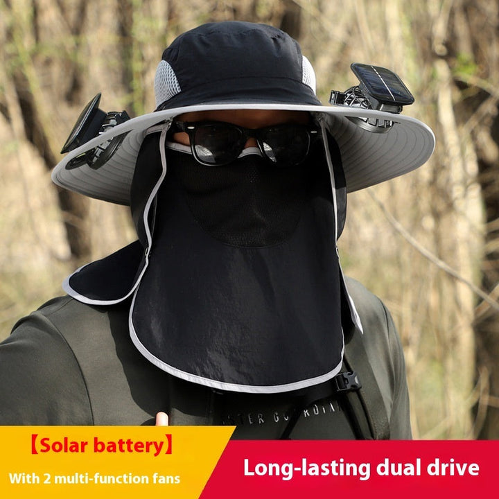 Quick-drying Solar Fan Outdoor Big Brim Sun Hat | Kalsten