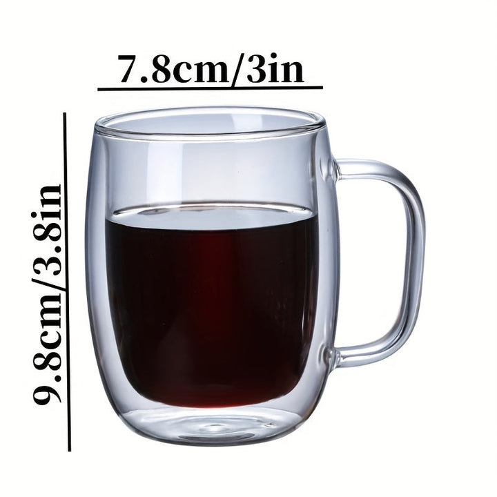ThermoSip Double-Walled Glass Mug (Heat-Resistant)