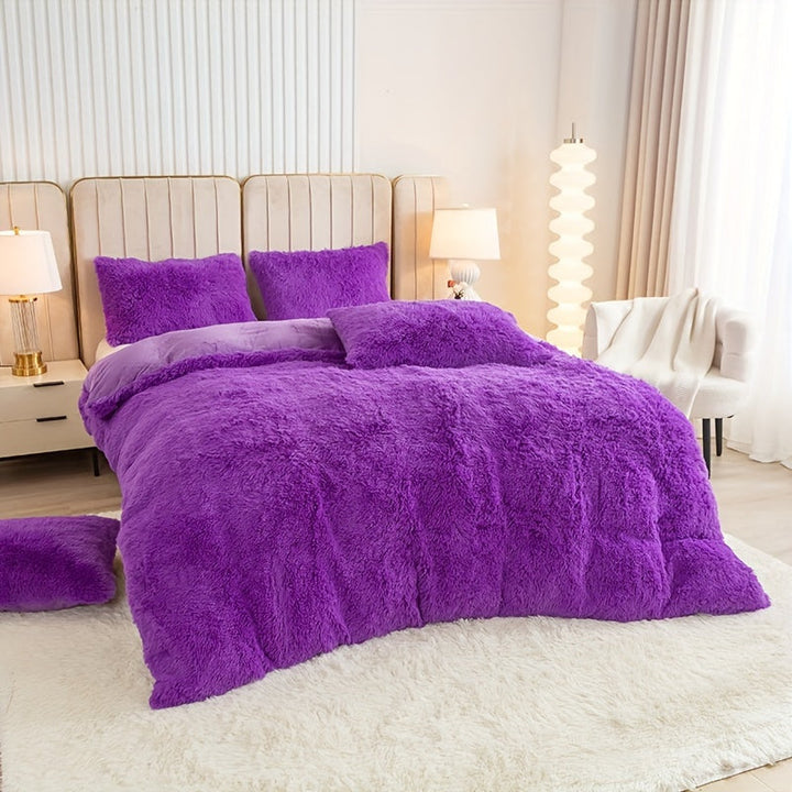 Ultra Soft Plush Duvet Cover Set with Zipper - Luxury & Comfort Kalsten