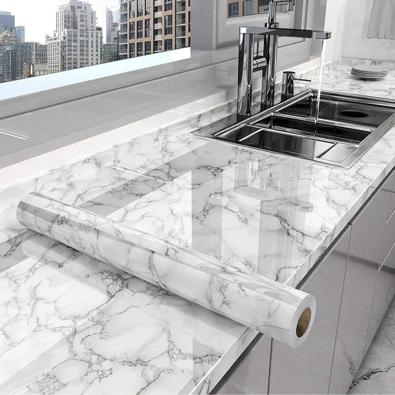 MarbraGuard – Self-adhesive oil-resistant kitchen film Kalsten