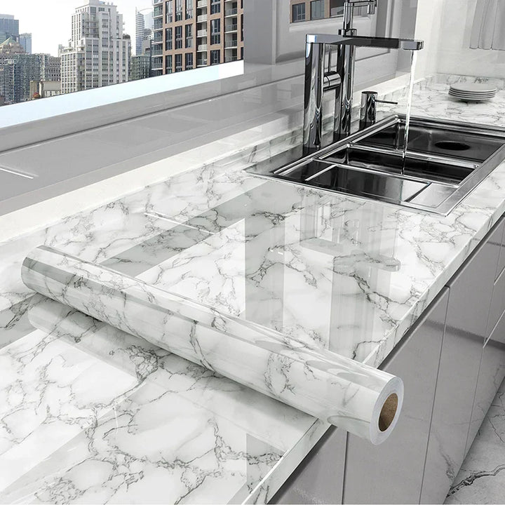 MarbraGuard – Self-adhesive oil-resistant kitchen film Kalsten