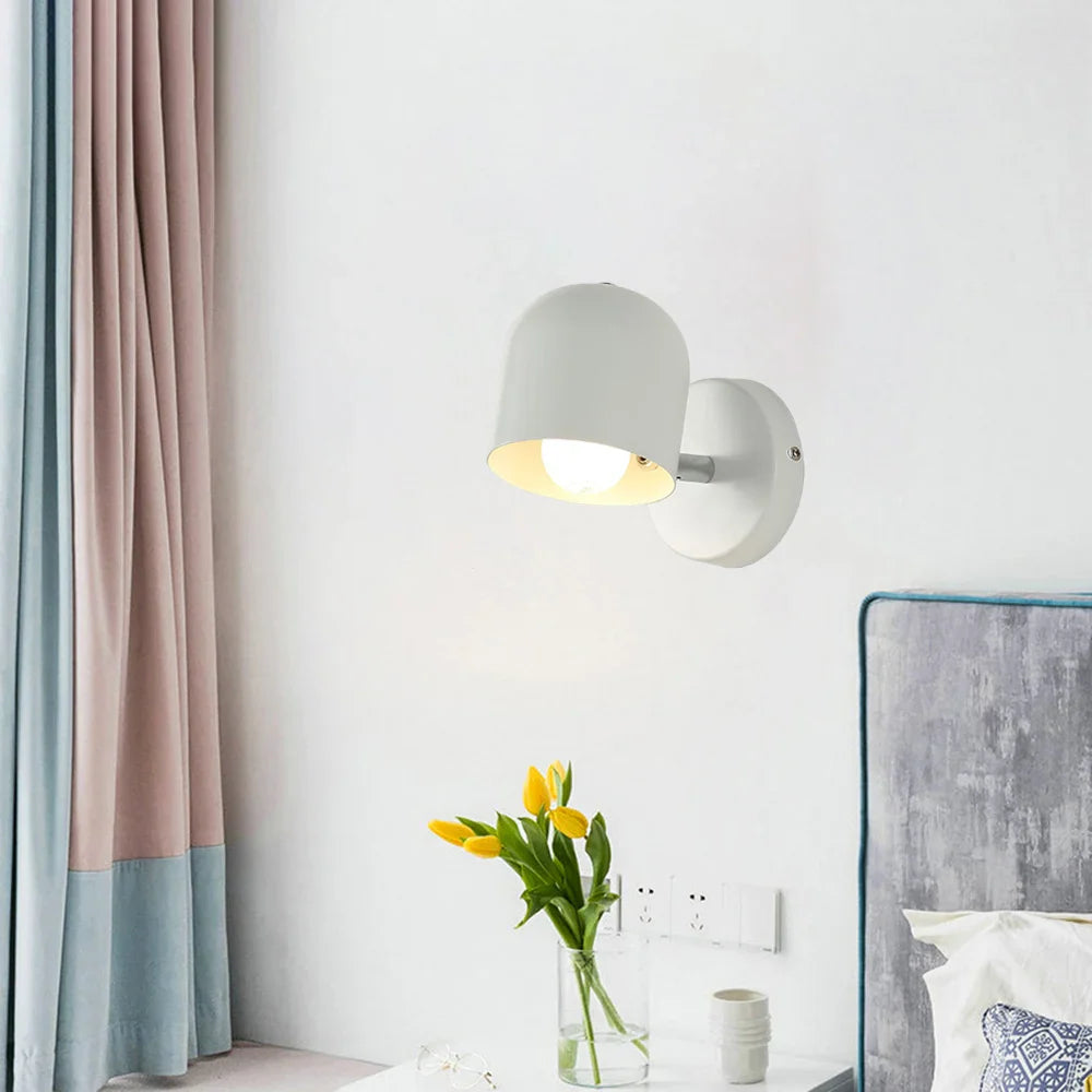 Modern Simple Iron Art Wall Light – E27 Bedside Lamp for Bedroom, Living Room, and Stairway | Kalsten