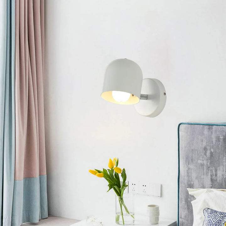 Modern Simple Iron Art Wall Light – E27 Bedside Lamp for Bedroom, Living Room, and Stairway | Kalsten