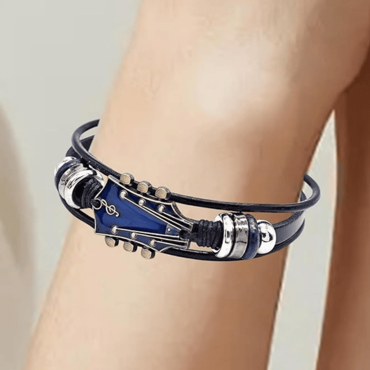 Kalsten | Leather Bracelet with Guitar-Inspired Design