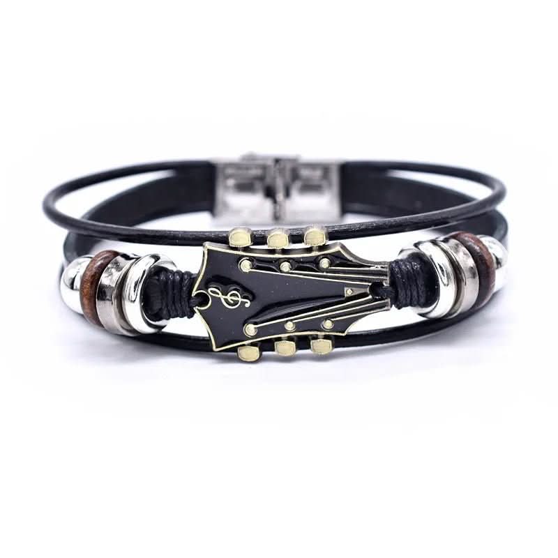 Kalsten | Leather Bracelet with Guitar-Inspired Design