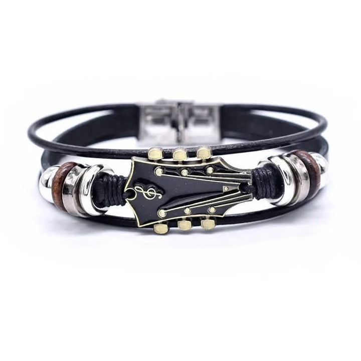 Kalsten | Leather Bracelet with Guitar-Inspired Design