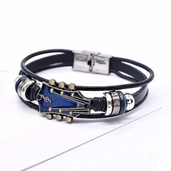 Kalsten | Leather Bracelet with Guitar-Inspired Design