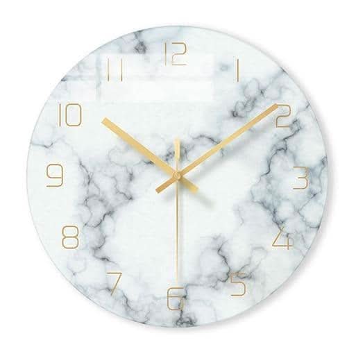 Kalsten | Olive - Elegant Wall Clock with Marble Inspiration