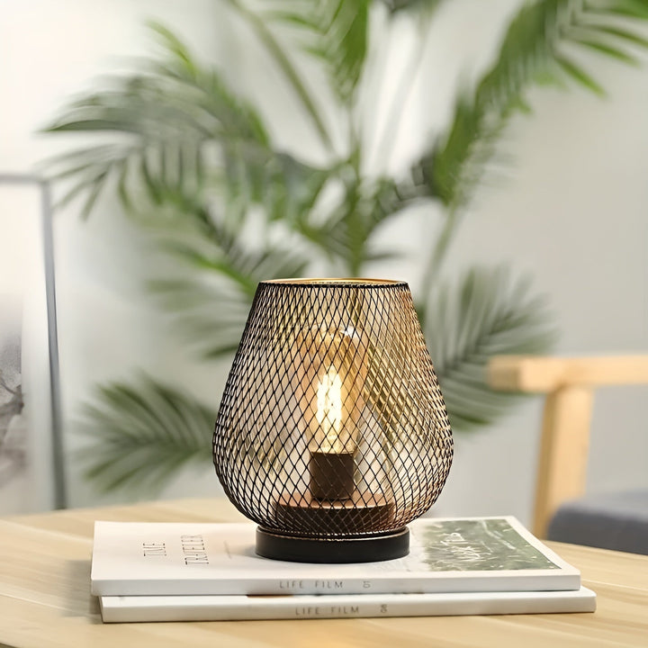 CageLuxe Lamp - Wireless Metal Cage LED Table Lamp | Kalsten