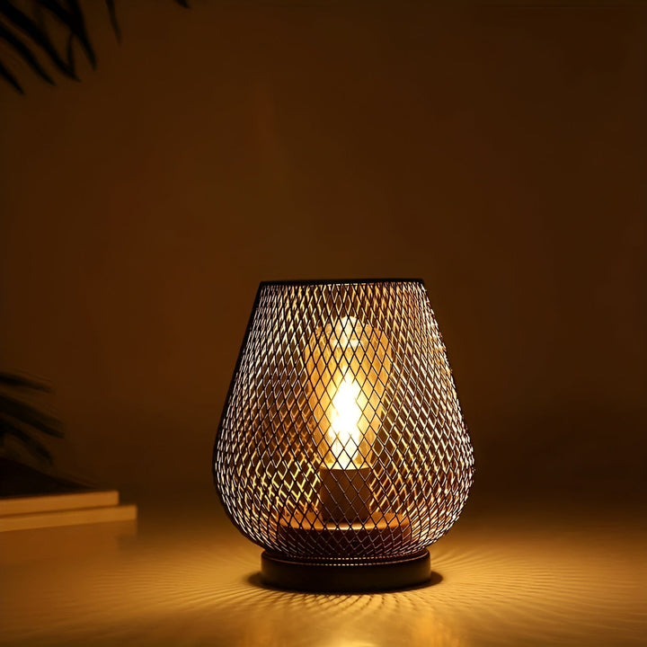 CageLuxe Lamp - Wireless Metal Cage LED Table Lamp | Kalsten