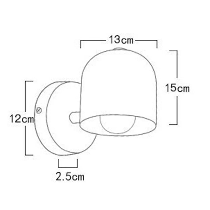 Modern Simple Iron Art Wall Light – E27 Bedside Lamp for Bedroom, Living Room, and Stairway | Kalsten