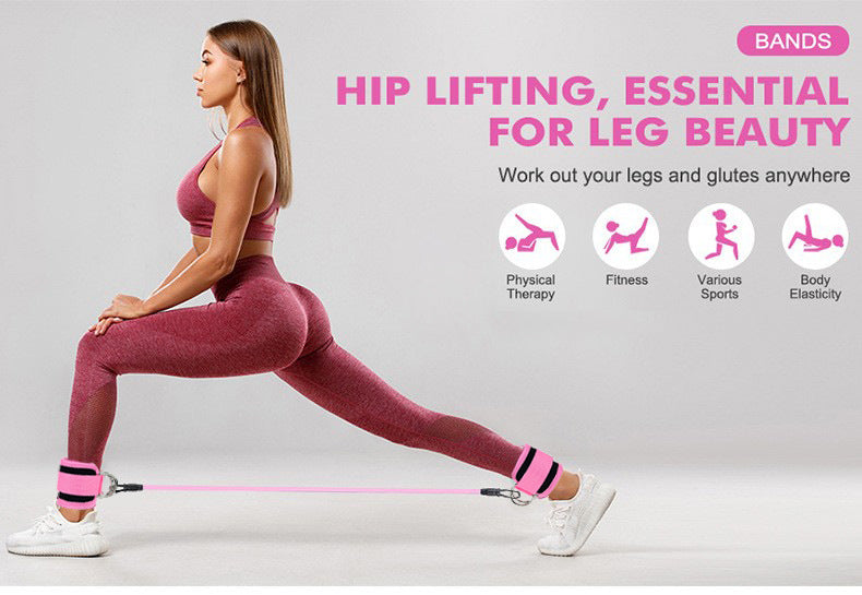 Ankle Fitness Band Set with Foot Straps | Kalsten