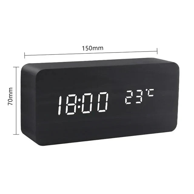 Digital Wooden Alarm Clock – Modern Technology with Timeless Wood Design | Kalsten