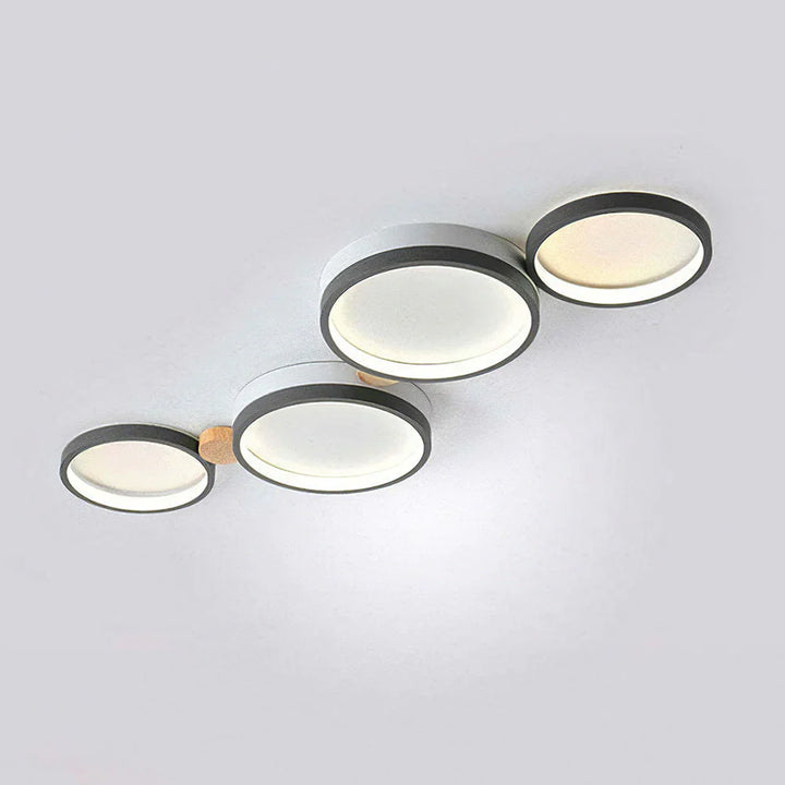 Ceiling Light Iron Wood 20 in Multi-Head Macaron Color Living Room Bedroom Dining Room LED Fixture | Kalsten