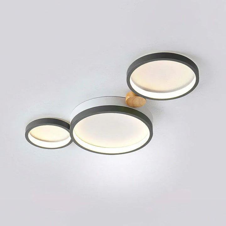 Ceiling Light Iron Wood 20 in Multi-Head Macaron Color Living Room Bedroom Dining Room LED Fixture | Kalsten