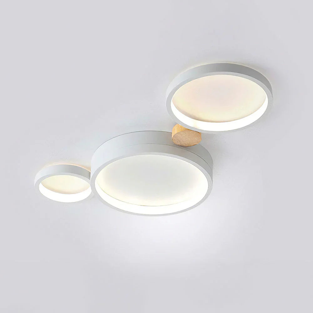 Ceiling Light Iron Wood 20 in Multi-Head Macaron Color Living Room Bedroom Dining Room LED Fixture | Kalsten