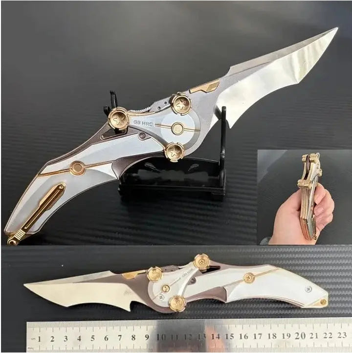 Kalsten | All-Metal Folding Knife | 8Cr13Mov Steel Blade, Compact EDC Tool