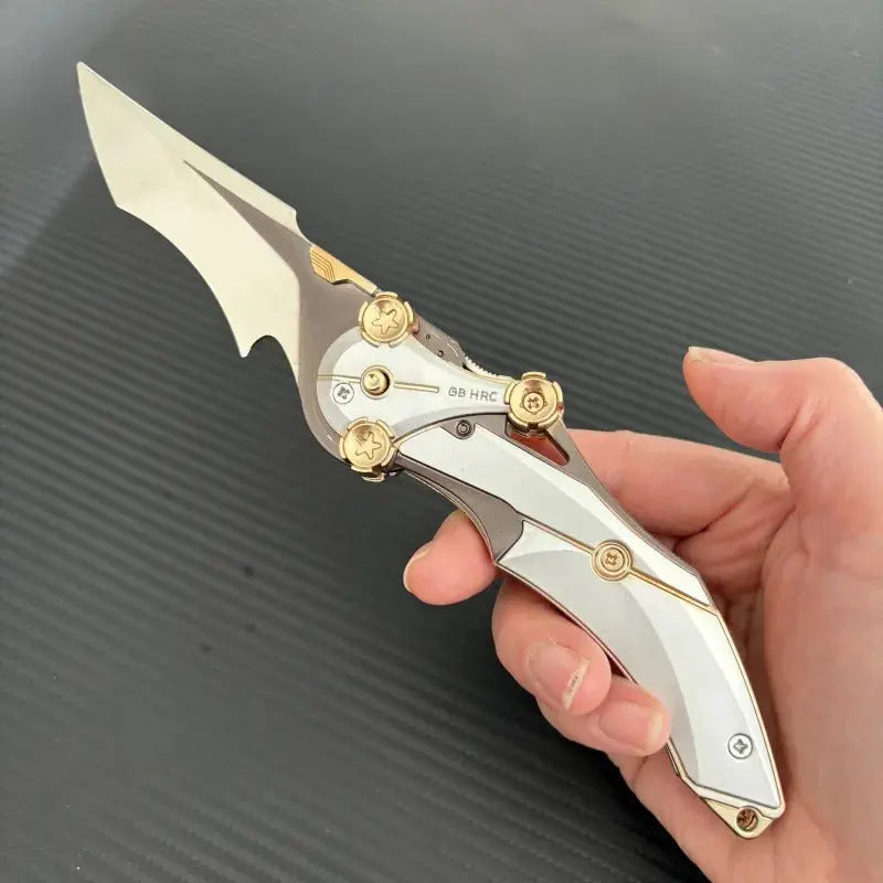 Kalsten | All-Metal Folding Knife | 8Cr13Mov Steel Blade, Compact EDC Tool