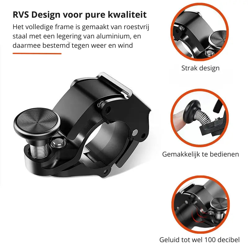 Aluminum bicycle bell 100 dB light | Kalsten