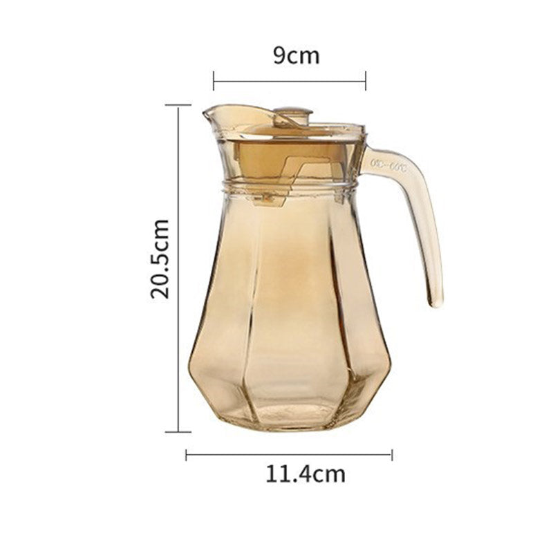 Noxord | Amber hexagonal Glass Cups