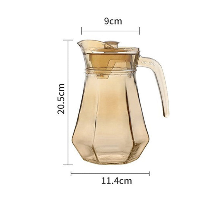 Noxord | Amber hexagonal Glass Cups