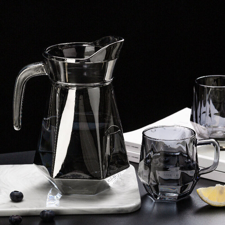 Noxord | Amber hexagonal Glass Cups