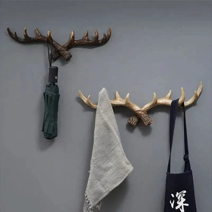 Vintage Antler Wall Hook Coat Rack